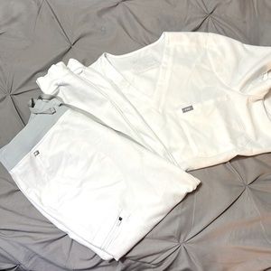 Figs Optic White Scrub Set